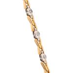 Diamond Heart Bracelet in 14kt Two- Tone Gold