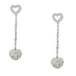 Diamond Heart Earrings in 14kt 