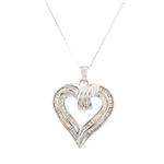 Diamond Heart Pendant in 10kt White Gold