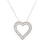 Forever Diamonds Diamond Heart Pendant in 14kt White Gold