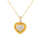 Diamond Heart Pendant in 18kt Gold