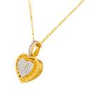 Diamond Heart Pendant in 18kt Gold