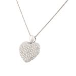 Diamond Heart Pendant in 18kt White Gold