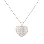 Forever Diamonds Diamond Heart Pendant in 18kt White Gold