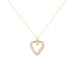 Forever Diamonds Diamond Heart Pendant with Accent Diamonds in 10kt Gold