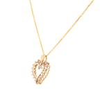 Diamond Heart Pendant with Accent Diamonds in 10kt Gold