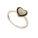 Diamond Heart Ring in 14kt Rose Gold
