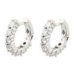 Diamond Hoop Earrings in 14kt White Gold