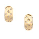 Diamond Huggie Earrings in 14kt Gold