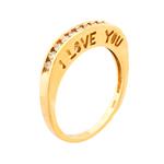 Diamond "I Love You" Ring in 14kt Gold