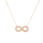 Forever Diamonds Diamond Infinity Pendant in 14kt Rose Gold