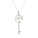 Forever Diamonds Diamond Key Pendant in 14kt White Gold