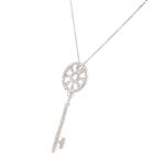 Diamond Key Pendant in 14kt White Gold