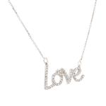 Diamond "Love" Pendant in 14kt White Gold