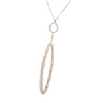 Diamond Marquise Pendant in 14kt Two-Toned Gold