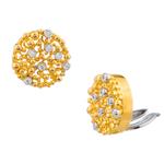 Diamond Nuggert Earrings in 14kt Two- Tone Gold