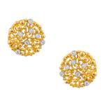 Diamond Nuggert Earrings in 14kt Two- Tone Gold