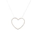 Diamond Open Heart Pendant in 10kt White Gold