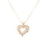 Forever Diamonds Diamond Open Heart Pendant in 14kt Gold