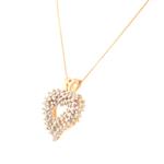 Diamond Open Heart Pendant in 14kt Gold