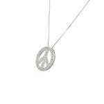 Diamond Peace Symbol in 14kt White Gold