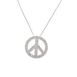 Diamond Peace Symbol in 14kt White Gold