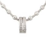 Diamond Pendant with Diamond Cut Chain in 14kt White Gold