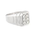 Diamond Pyramid Ring in 14kt White Gold