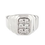 Forever Diamonds Diamond Pyramid Ring in 14kt White Gold