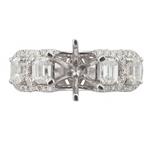 Diamond Royality Engagement Ring Setting in 18kt White Gold
