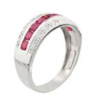 Diamond Ruby Band in 14kt White Gold