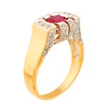 Diamond Ruby Ring in 14kt Gold