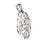 Diamond "Shield" Pendant in 14kt White Gold