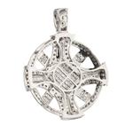 Diamond "Shield" Pendant in 14kt White Gold