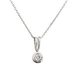 Diamond Solitaire Pendant in 14kt White Gold