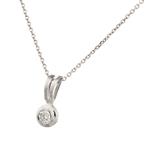 Diamond Solitaire Pendant in 14kt White Gold