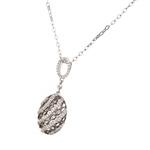 Diamond Spiral Mesh Pendant in 14kt White Gold