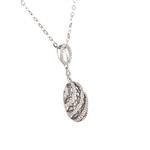 Diamond Spiral Mesh Pendant in 14kt White Gold