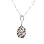 Diamond Spiral Mesh Pendant in 14kt White Gold