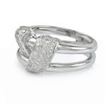 Diamond Split Band Ring in 18kt White Gold