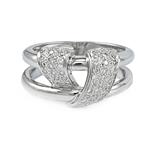 Diamond Split Band Ring in 18kt White Gold