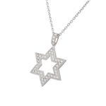 Diamond Star of David in 18kt White Gold