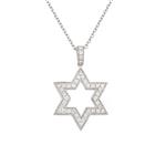 Diamond Star of David in 18kt White Gold