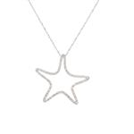 Forever Diamonds Diamond Star Pendant in 14kt White Gold