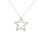 Diamond Star Pendant in 14kt White Gold