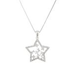 Forever Diamonds Diamond Star Pendant in 14kt White Gold