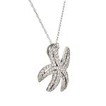 Starfish Diamond Pendant in 18kt White Gold