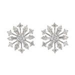 Diamond Stud Earrings in 18kt White Gold