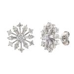 Diamond Stud Earrings in 18kt White Gold