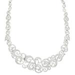 Forever Diamonds Diamond Swirl Necklace in 18kt White Gold